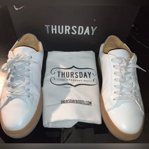 Thursday Sneakers - White and Navy Legacy Low Top Sneakers